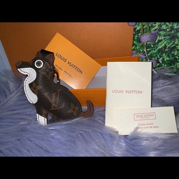 Louis Vuitton Monogram Dog Keychain Bag Charm - Picture 10 of 11